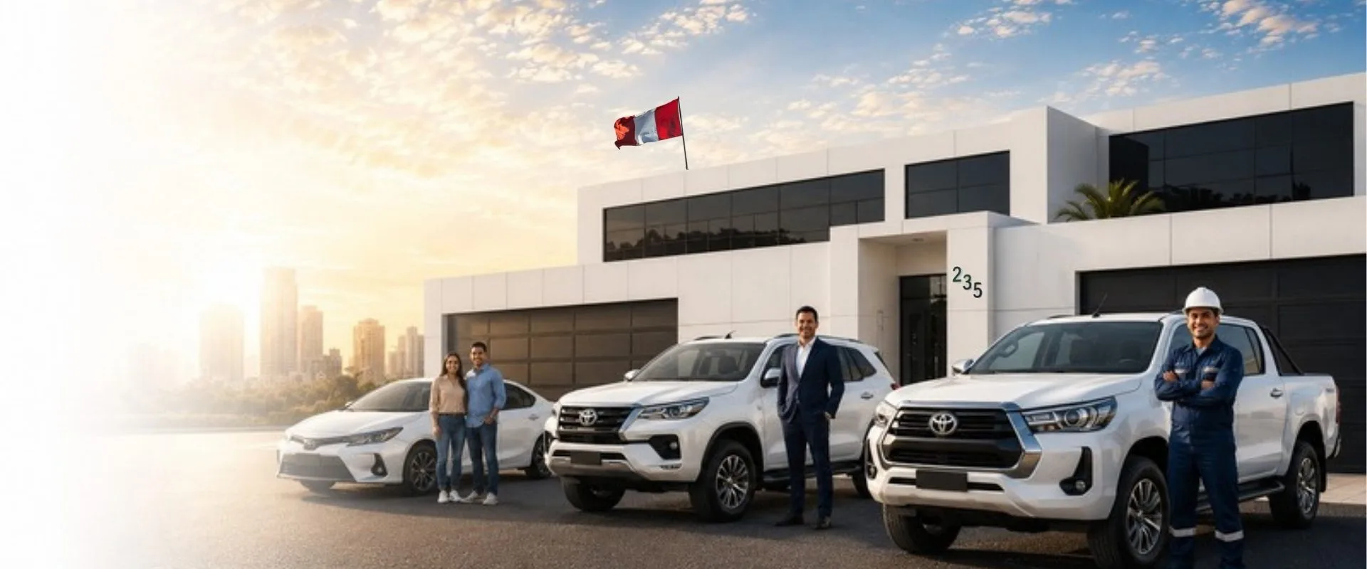 Sede de Quasar en San Isidro con vehículos Toyota